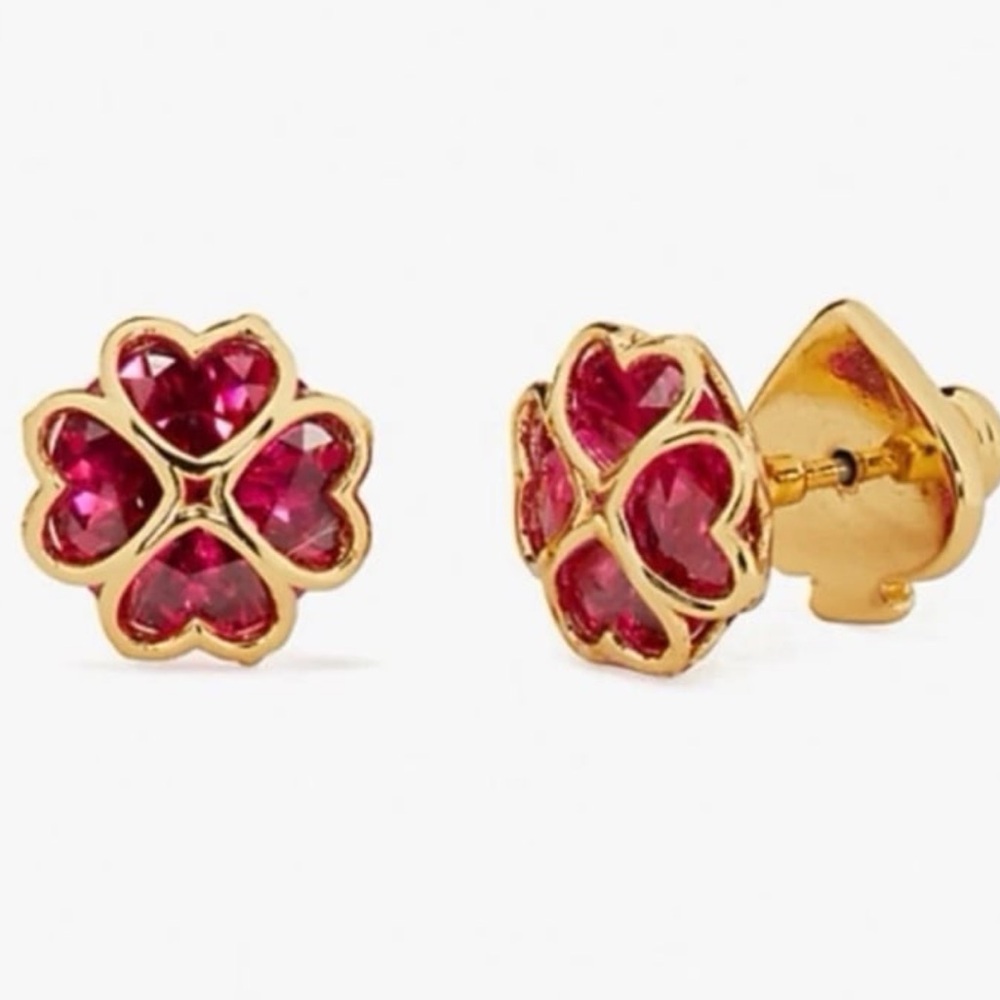 $48 Kate Spade something sparkly spade studs in ruby red